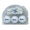 Golf Tournament Gift Pack w/3 Ben Hogan Medallion Golf Balls & (18) 2 3/4" Tees